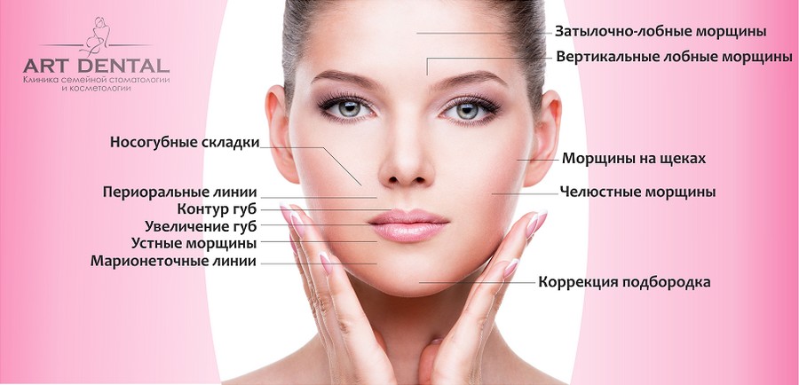 Зоны введения препаратов в инъекционной косметологии